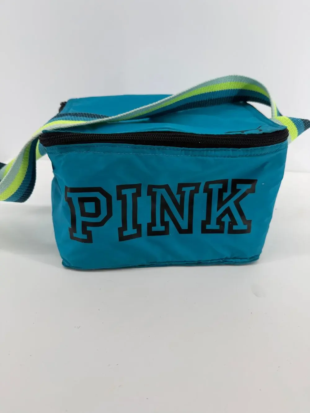 PINK Insulated Collapsible Cooler Lunch Bag Turquoise Beach Picnic Travel 9x7x6